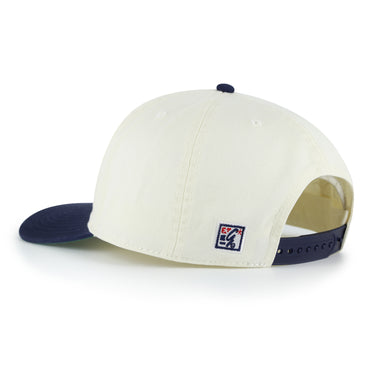 Retro 80s Circle Two-tone | White/Navy
