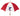 The Eagle Imprinted Golf Umbrella | Red/White